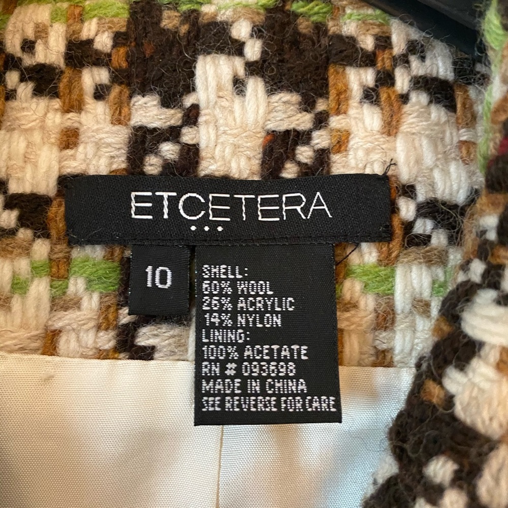 Etcetera Multi Color Jacket, Size 10 - image 3
